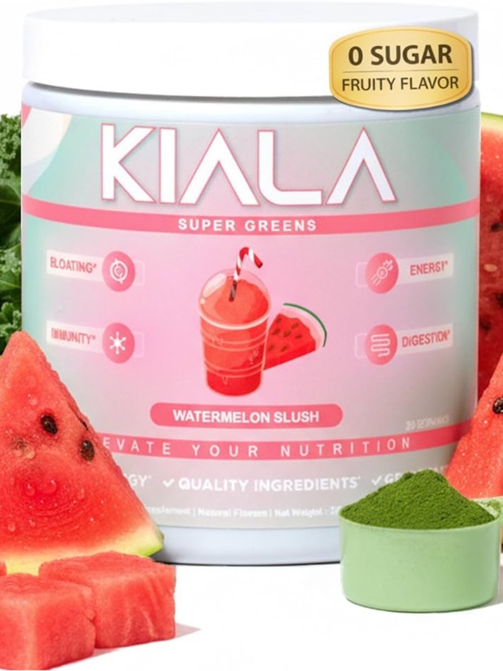 KIALA Super Greens Watermelon Slush - Pink & Green